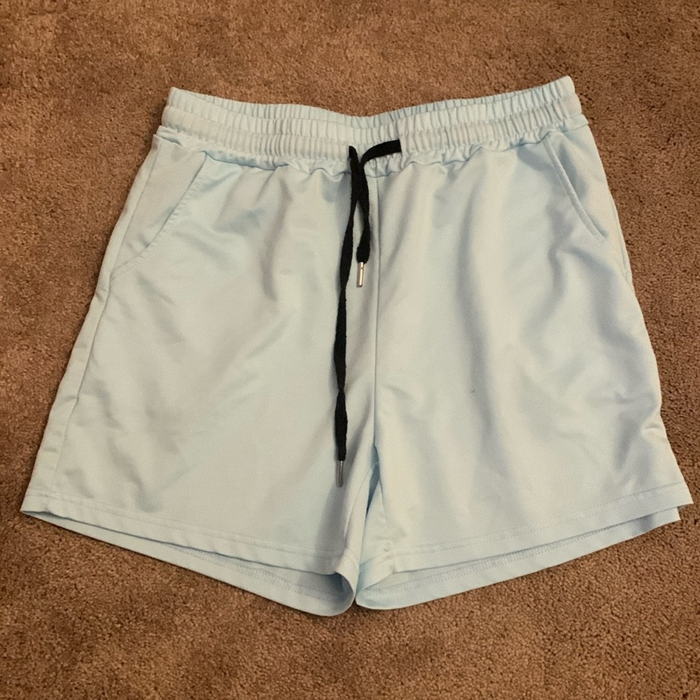 Shein Men’s Size Medium Light Blue Shorts